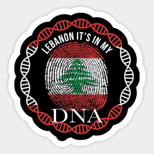 Lebanon Its In My DNA - Gift for Lebanese From Lebanon Sticker